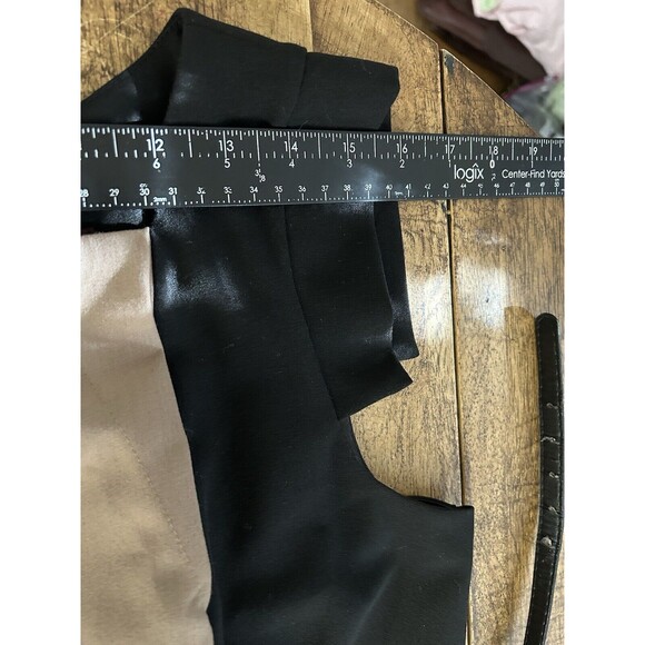 SINGLE Veronica Colorblock Black/Ivory Dress Career Wear Belted Size 10 - Picture 11 of 15